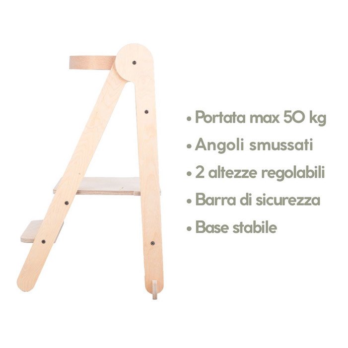 Torre montessoriana di apprendimento pieghevole bambini da 1 anno - immagine 5