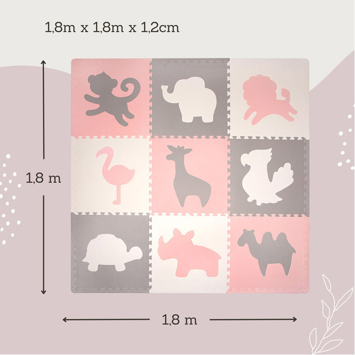 Tappeto Puzzle 0+ XXL Animali 180x180 cm - immagine 8