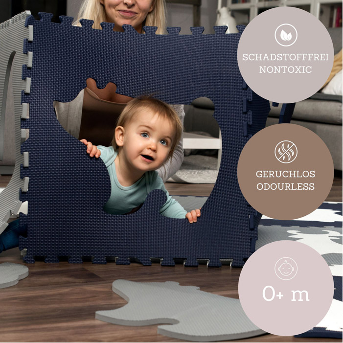 Tappeto Puzzle 0+ XXL Animali 180x180 cm - immagine 5