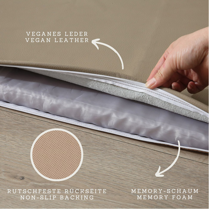 Tappeto in pelle vegana 120 x 120 cm - immagine 6