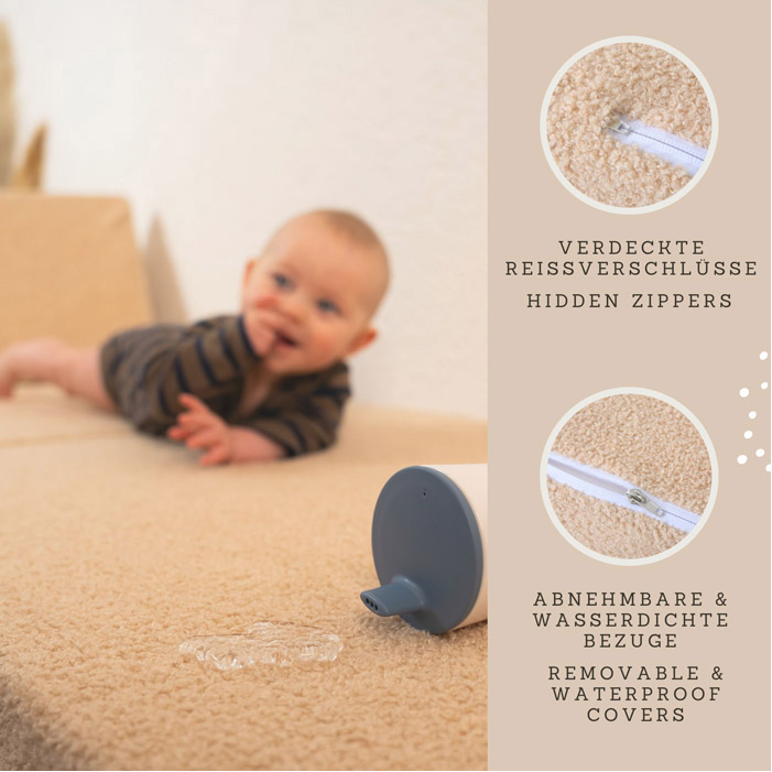 Divano modulare 6 pezzi Teddy 150 cm - immagine 9