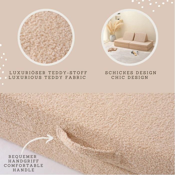 Divano modulare 6 pezzi Teddy 150 cm - immagine 8