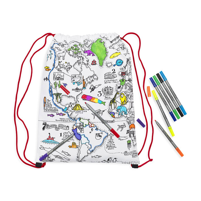 Zaino da colorare con 10 pennarelli