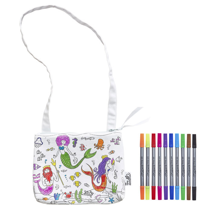 Borsa da colorare con 10 pennarelli