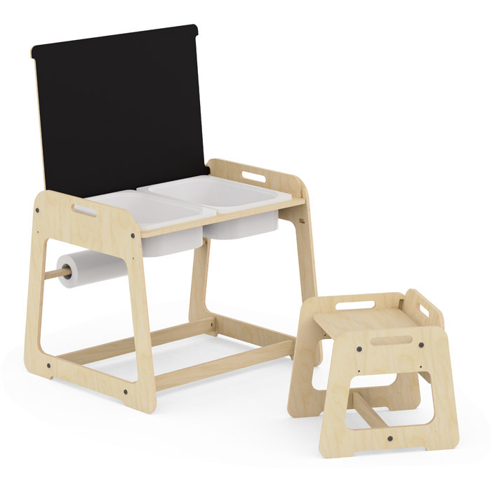 Tavolo, sgabello e lavagna MyTable 24+