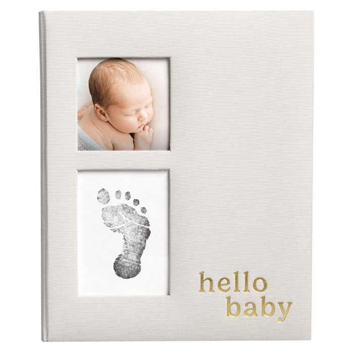 Album con foto e impronta in lino